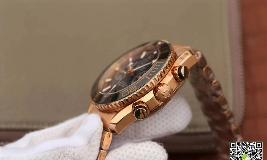 Omega Seamaster Ocean Universe Timing 232.63.46 OM Factory 1:1 Best Edition Replica Watch Gold Strap